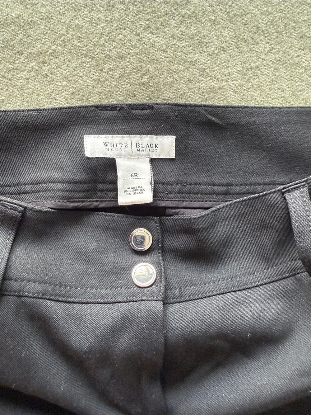 White House Black Market Black Straight Leg Pants - Picture 2 of 9